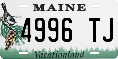 ME license plate 4996TJ