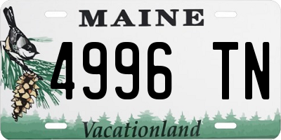 ME license plate 4996TN