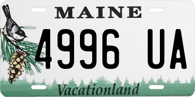 ME license plate 4996UA