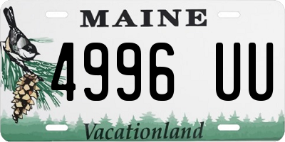 ME license plate 4996UU