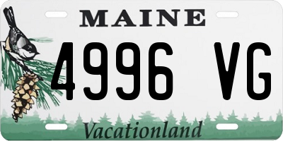 ME license plate 4996VG