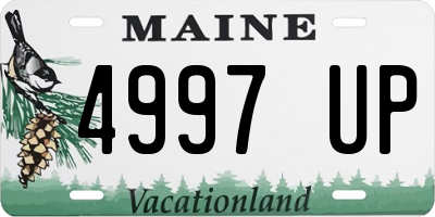 ME license plate 4997UP