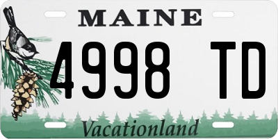 ME license plate 4998TD