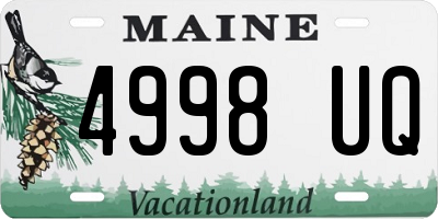 ME license plate 4998UQ