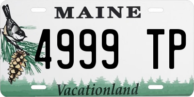ME license plate 4999TP
