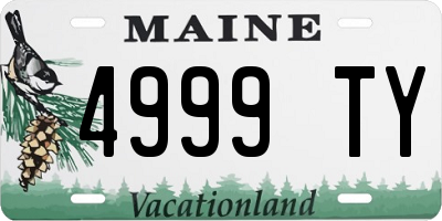 ME license plate 4999TY