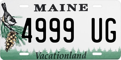 ME license plate 4999UG