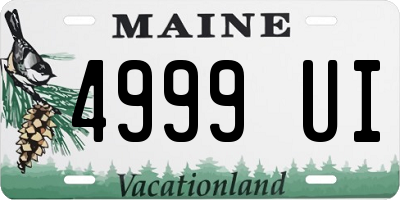 ME license plate 4999UI