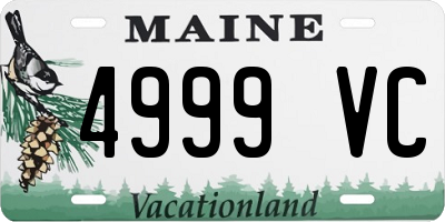 ME license plate 4999VC