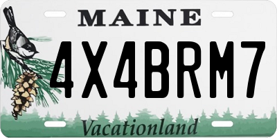 ME license plate 4X4BRM7