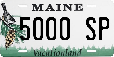 ME license plate 5000SP