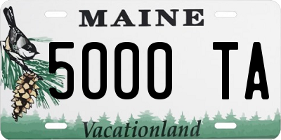 ME license plate 5000TA