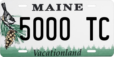 ME license plate 5000TC