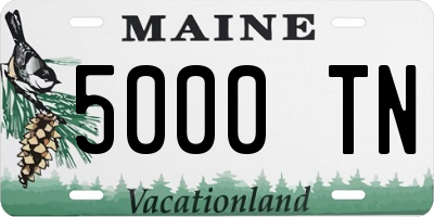 ME license plate 5000TN