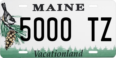ME license plate 5000TZ