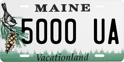 ME license plate 5000UA