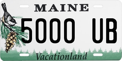 ME license plate 5000UB