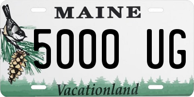 ME license plate 5000UG