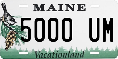 ME license plate 5000UM