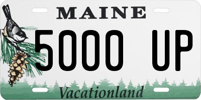 ME license plate 5000UP