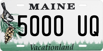 ME license plate 5000UQ