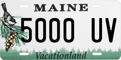 ME license plate 5000UV