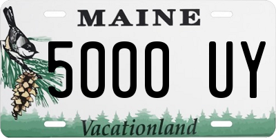 ME license plate 5000UY