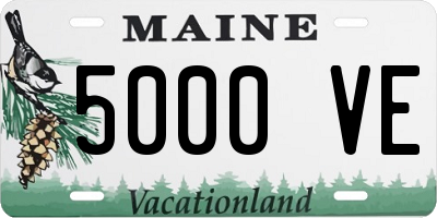 ME license plate 5000VE