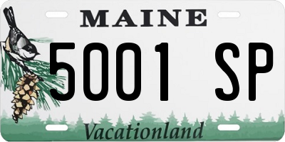 ME license plate 5001SP