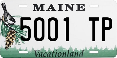ME license plate 5001TP