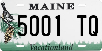 ME license plate 5001TQ
