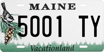 ME license plate 5001TY