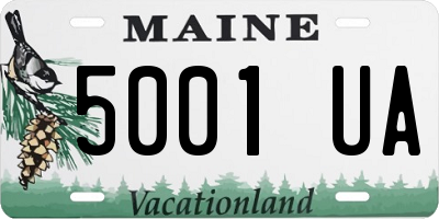ME license plate 5001UA