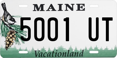 ME license plate 5001UT