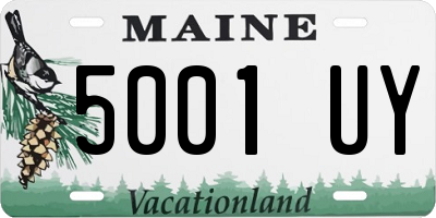 ME license plate 5001UY