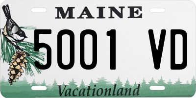 ME license plate 5001VD