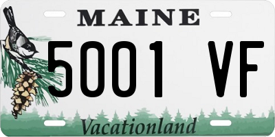 ME license plate 5001VF