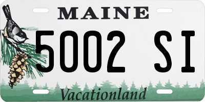 ME license plate 5002SI