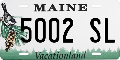 ME license plate 5002SL