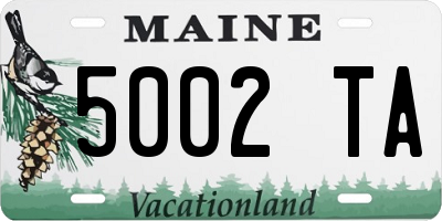 ME license plate 5002TA