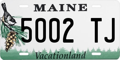 ME license plate 5002TJ