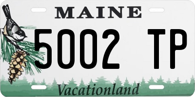 ME license plate 5002TP