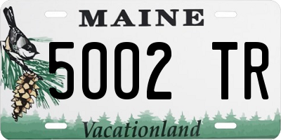 ME license plate 5002TR