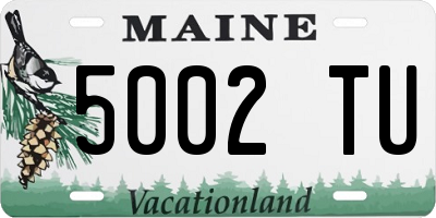 ME license plate 5002TU