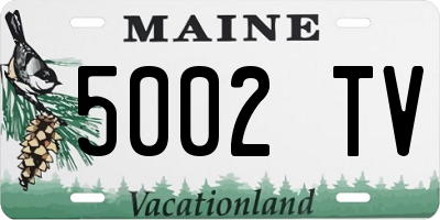 ME license plate 5002TV