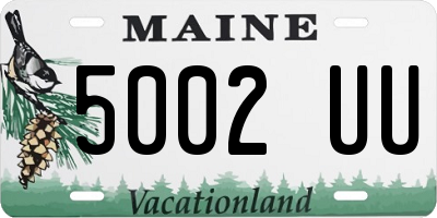 ME license plate 5002UU