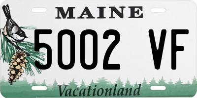 ME license plate 5002VF