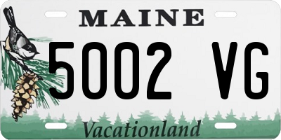 ME license plate 5002VG