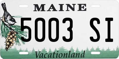 ME license plate 5003SI