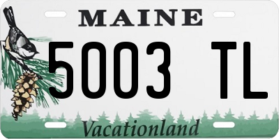 ME license plate 5003TL